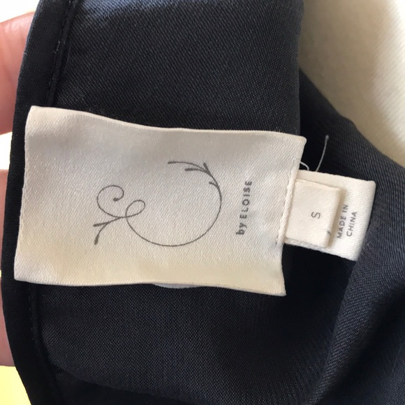 Anthropologie black double strap silk tank blouse - Picture 6 of 6